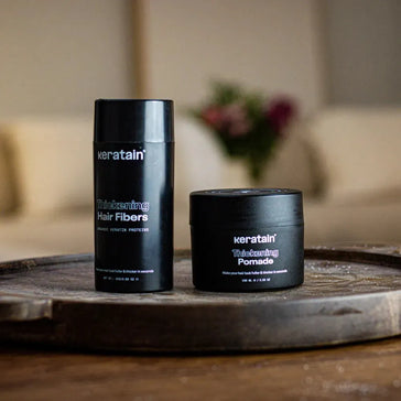 3x Keratain Streuhaar + gratis Keratain Pomade 3x Keratain Streuhaar + gratis Keratain Pomade - Hairgivers