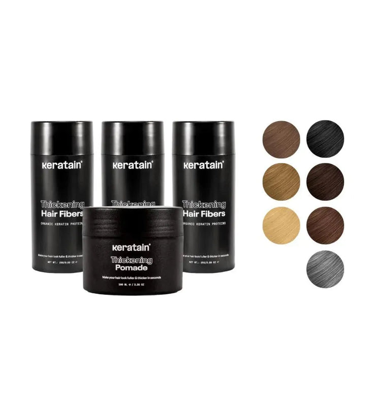 3x Keratain Streuhaar + gratis Keratain Pomade - Hairgivers