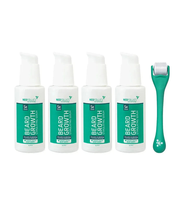 4x Neofollics Bartserum + kostenlose Bartroller - Hairgivers