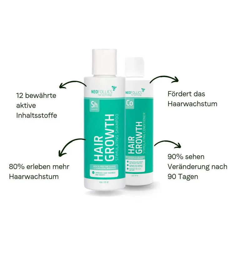 4x Neofollics Shampoo + kostenloser Conditioner - Hairgivers