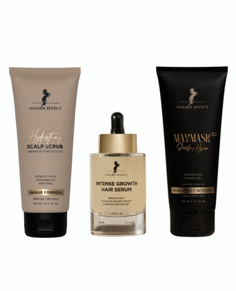 Golden Effect Serum + Mask + Scrub (trockene Kopfhaut) Golden Effect Serum + Mask + Scrub (trockene Kopfhaut)