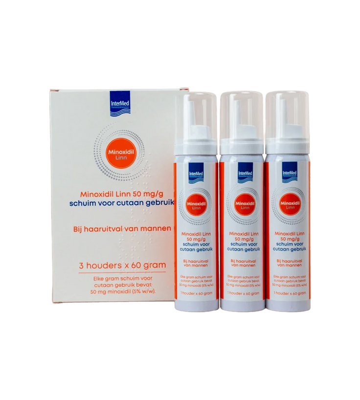 Linn Pharma Minoxidil 5% Schaum 3-Pack (3x60 gr)