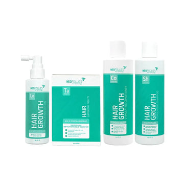 Neofollics Shampoo + Conditioner + Serum + Tablets (Frau) Behandlung von fortgeschrittenem erblich bedingtem Haarausfall bei Frauen - Hairgivers