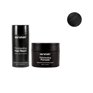Keratain Pomade + Keratain Streuhaar - Schwarz (25 gr) Keratain Pomade + Keratain Streuhaar - Schwarz (25 gr) - Hairgivers