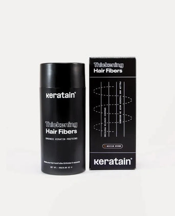 Keratain Streuhaar - Mittlelbraun (25 gr) Keratain Streuhaar - Mittlelbraun (25 gr) - Hairgivers