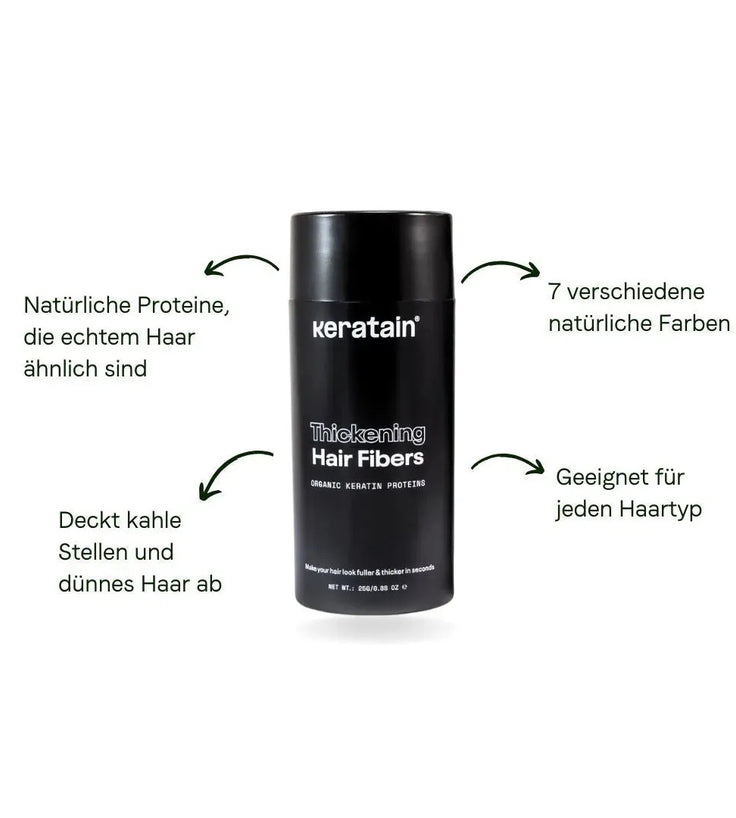 Keratain Streuhaar - Schwarz (25 gr) - Hairgivers