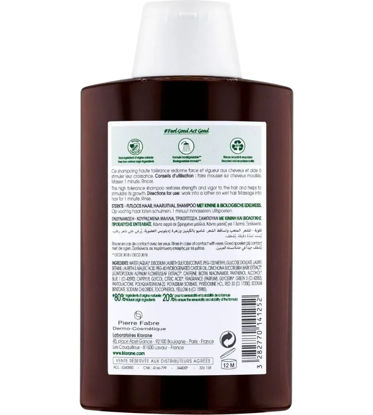 Klorane Anti-Haarausfall Shampoo Chinin/Edelweiss (200 ml) - Hairgivers