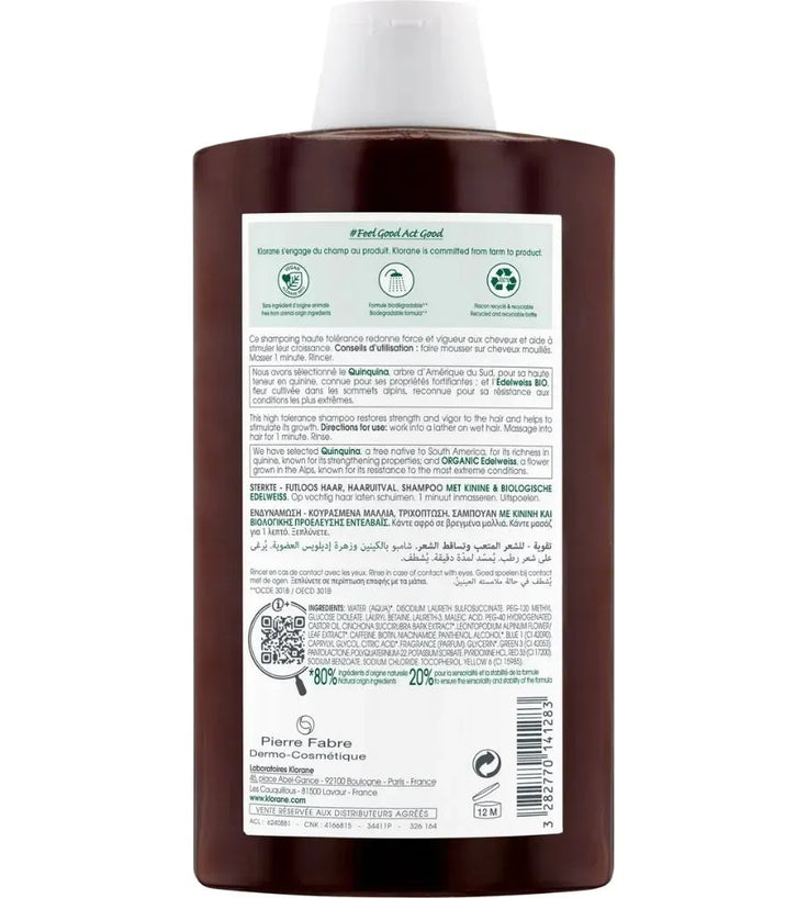 Klorane Anti-Haarausfall Shampoo Chinin/Edelweiss (400 ml) - Hairgivers