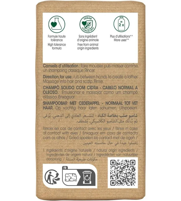 Klorane Shampoo Bar Zedernapfel - fettiges Haar (80 gr) - Hairgivers