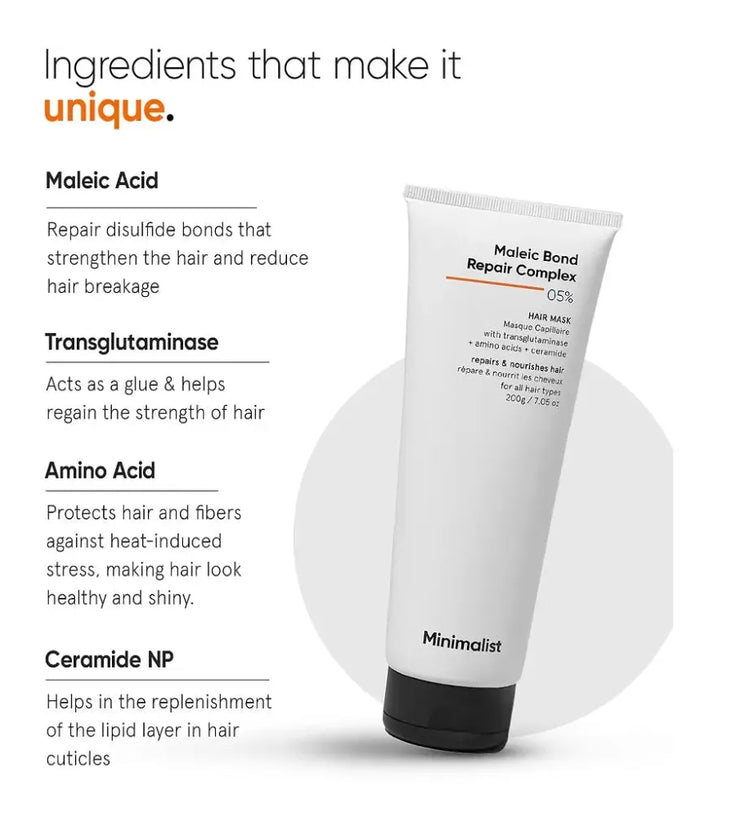 Minimalist Maleic Bond Repair Complex 05% Haarmaske - Hairgivers