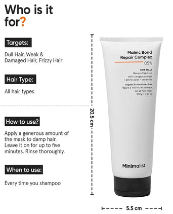 Minimalist Maleic Bond Repair Complex 05% Haarmaske Minimalist Maleic Bond Repair Complex 05% Haarmaske - Hairgivers
