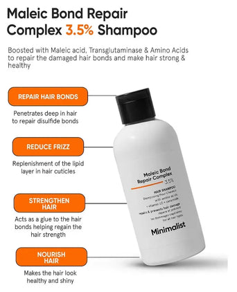 Minimalist Maleic Bond Repair Complex 3.5% Repair Shampoo Minimalist Maleic Bond Repair Complex 3.5% Repair Shampoo - Hairgivers