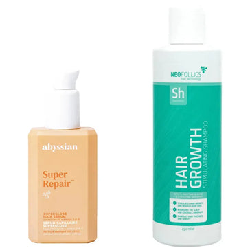 Abyssian Serum + Neofollics Shampoo Behandlung für sprödes Haar - Hairgivers