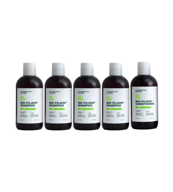 4x Scandinavian Biolabs Shampoo Frau + kostenloser Conditioner - Hairgivers