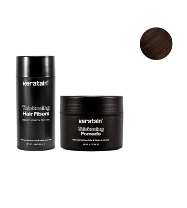 Keratain Pomade + Keratain Streuhaar - Dunkelbraun (25 gr)