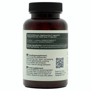 Hairgivers NAC Supplement 600 mg | 120 Kapseln (N-Acetyl-L-Cystein)