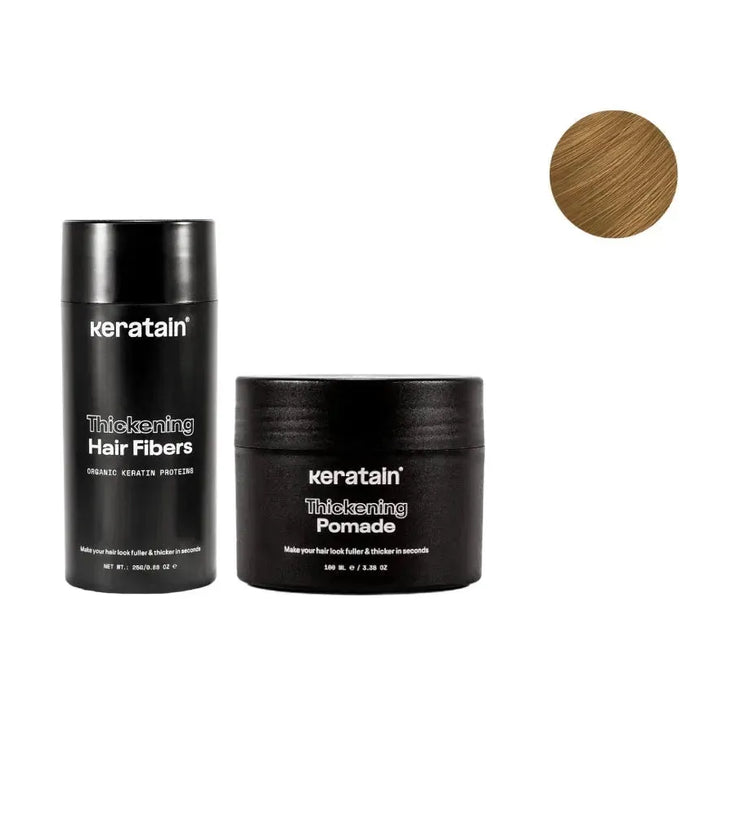 Keratain Pomade + Keratain Streuhaar - Dunkelblond (25 gr) - Hairgivers