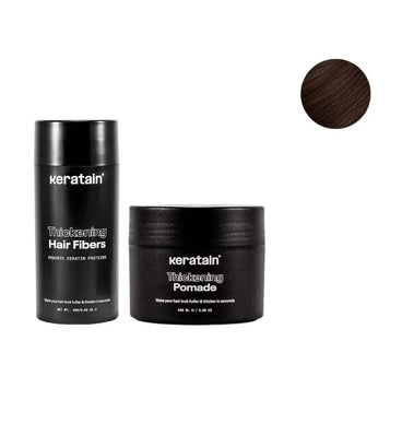 Keratain Pomade + Keratain Streuhaar - Dunkelbraun (25 gr) - Hairgivers