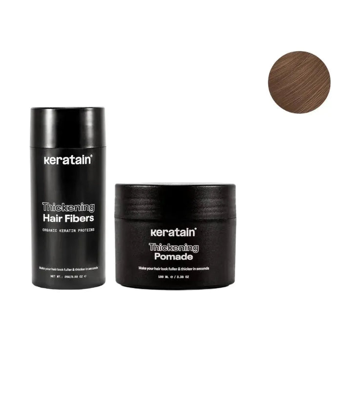 Keratain Pomade + Keratain Streuhaar - Hellbraun (25 gr) - Hairgivers
