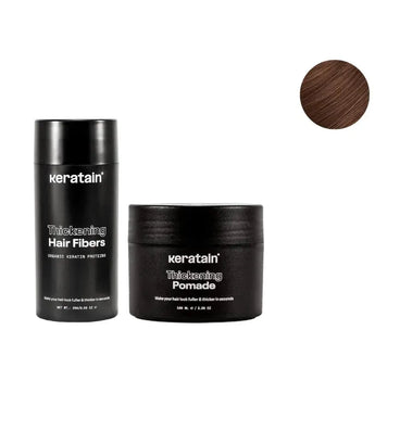 Keratain Pomade + Keratain Streuhaar - Mittlelbraun (25 gr) - Hairgivers