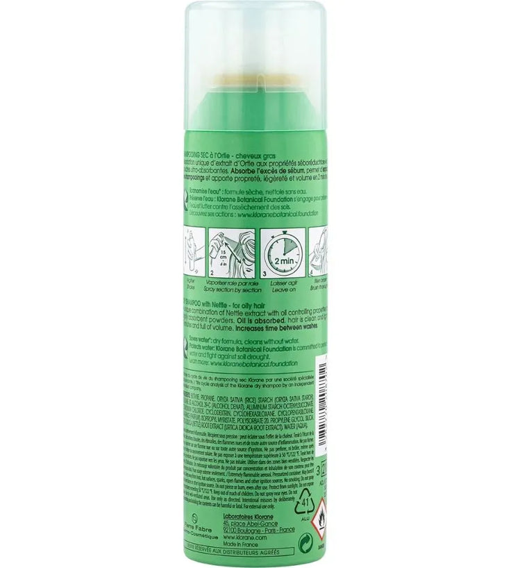 Klorane Trockenshampoo fettiges Haar Brennnessel (150 ml) - Hairgivers