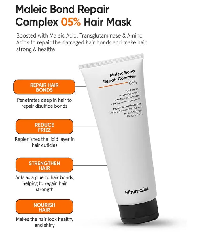 Minimalist Maleic Bond Repair Complex 05% Haarmaske - Hairgivers