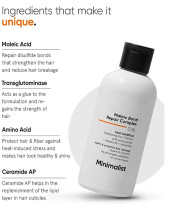 Minimalist Maleic Bond Repair Complex 3.5% Repair Shampoo - Hairgivers