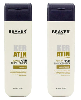 Beaver Keratin Shampoo + Conditioner (200 ml) - Hairgivers