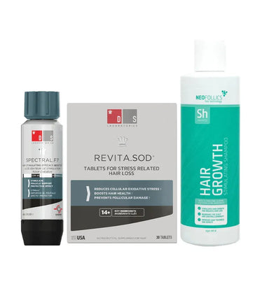 Spectral.F7 Serum + Revita.SOD Tabletten & Neofollics Shampoo Behandlung von stressbedingtem Haarausfall - Hairgivers